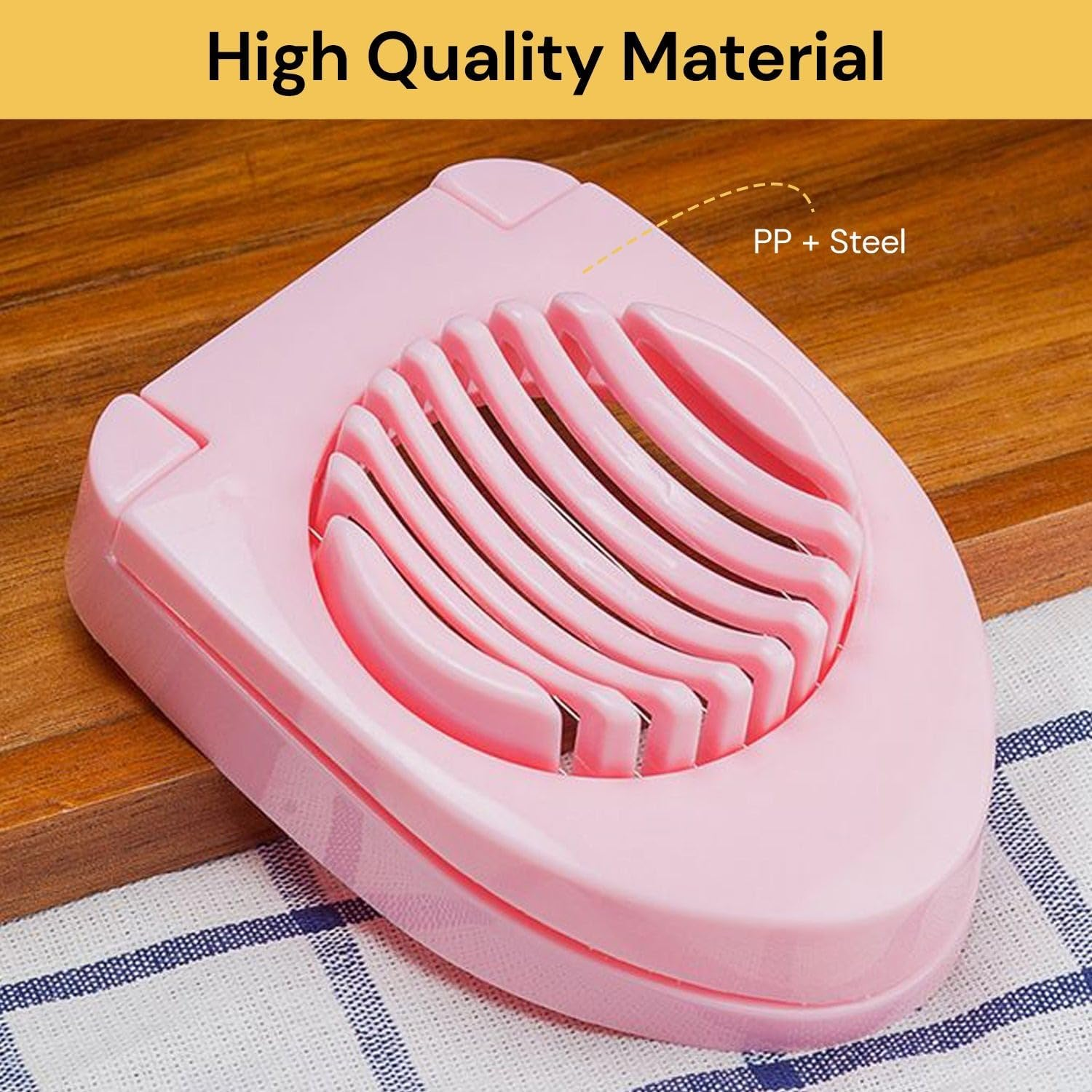 Ezonedeal Egg Slicer with Stainless Steel Wires Perfect Boilled Egg Also Used for Strawberries, Boiled Potatoes or Mozzarella Balls (Blue) image number 2