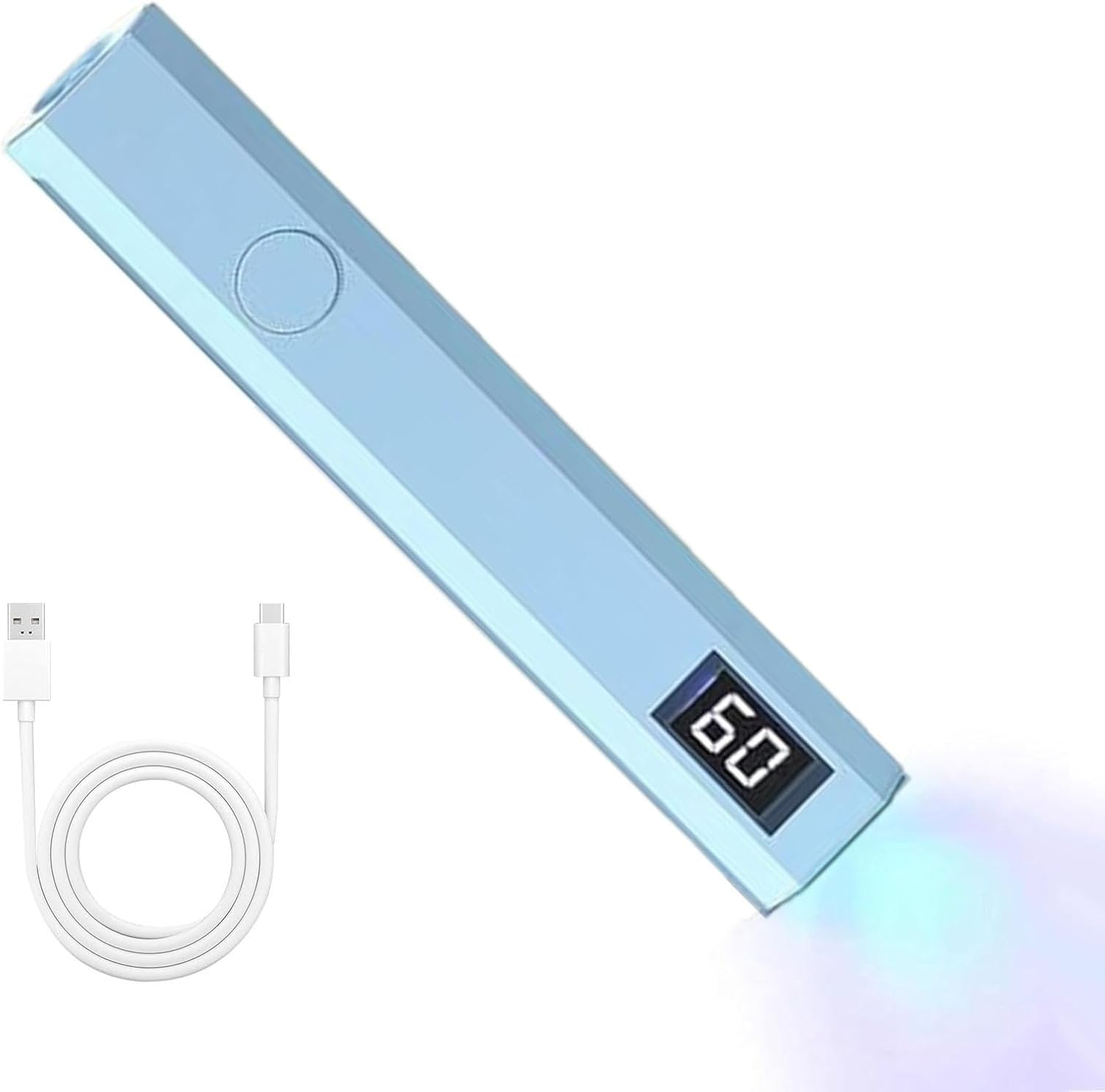 Handheld UV Light for Gel Nails,Led Display Small Light Pen for Nails | Glue Dryer Lamp with 2 Timer Settings, Cordless Handheld Nail Tool for Adults Women