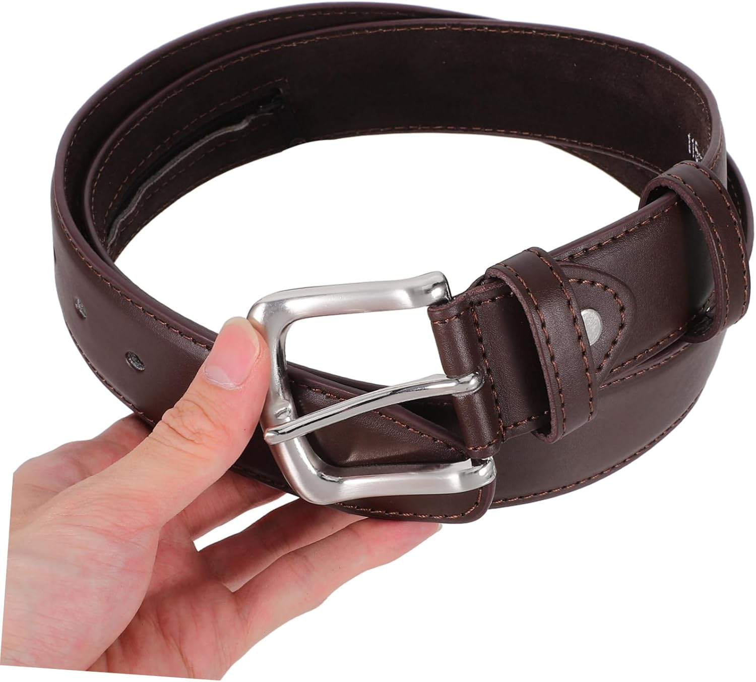 ADOCARN Wallet Belt for Men Travel Money Waist Pouch Zipper Pocket Belt for Men - Brown image number 4