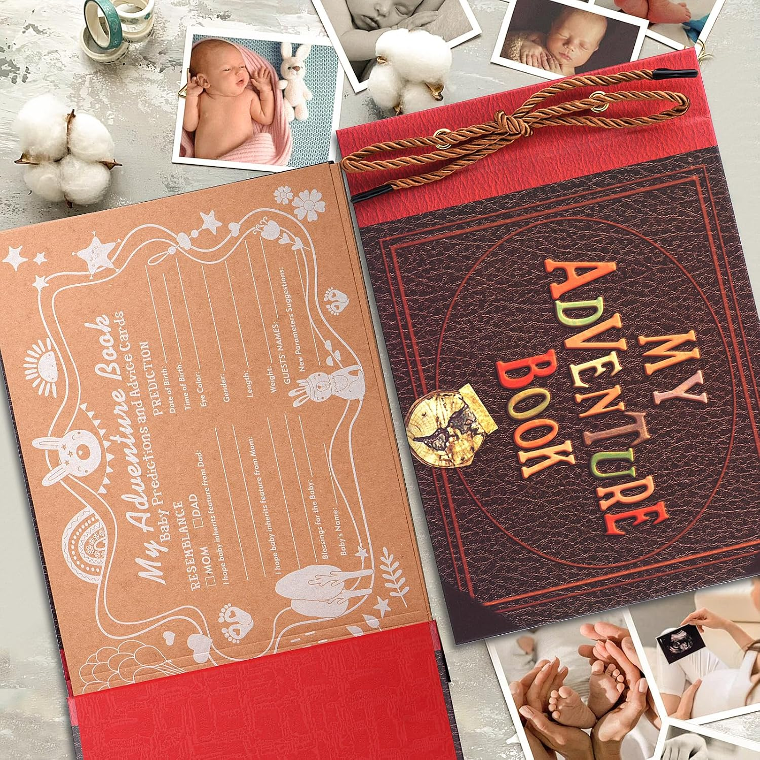 Adventure Book Diary Photo Scrapbook,Scrap Book with Hard Cover Movie up Travel Scrapbook for Anniversary,Scrapbook,Ideal for Couples Anniversary,Wedding,Travelling,Birthday,Christmas (Movie Style) image number 2