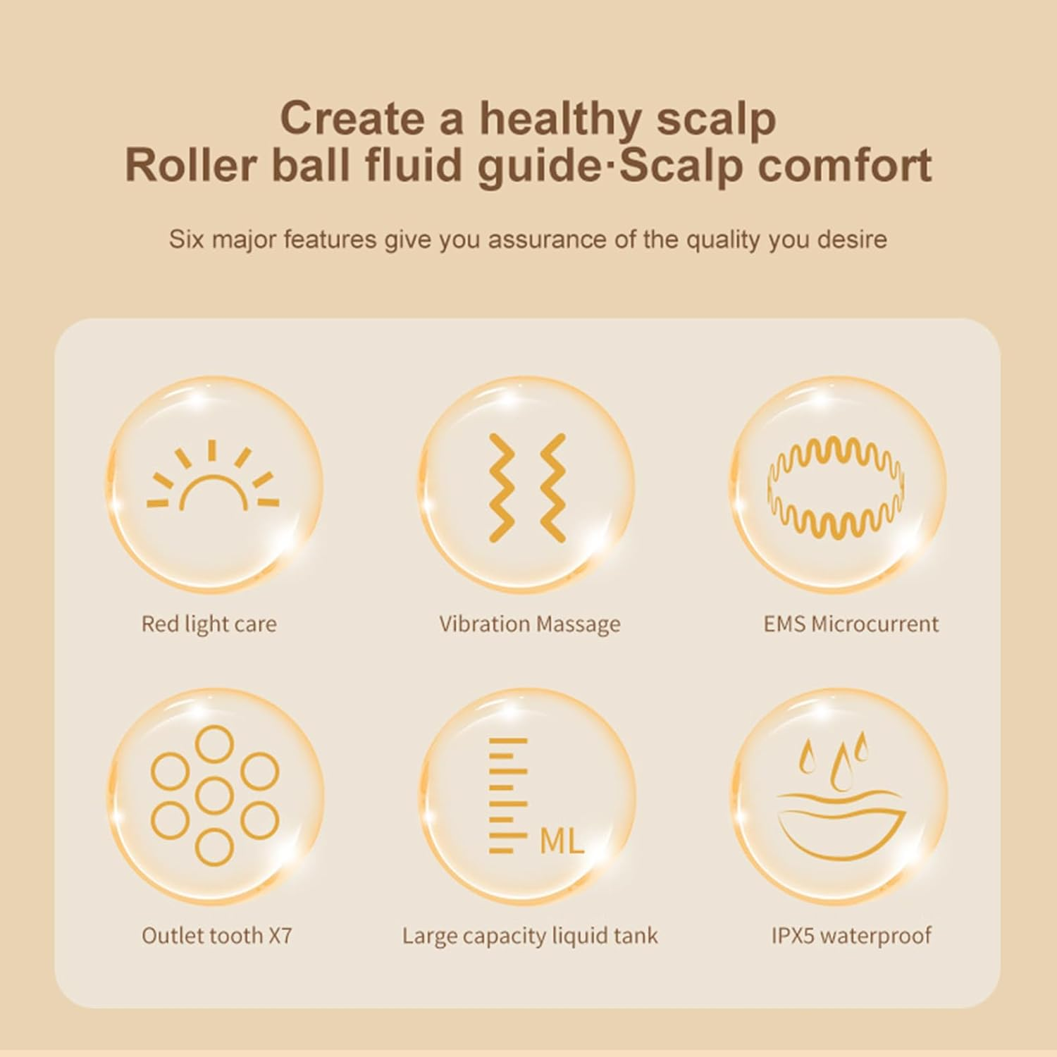 Red Light Hair Oil Applicator | Electric Hair Oil Applicator | 2 in 1 Scalp Scrubber Massager | Hair Scalp Massager for Hair Growth image number 5