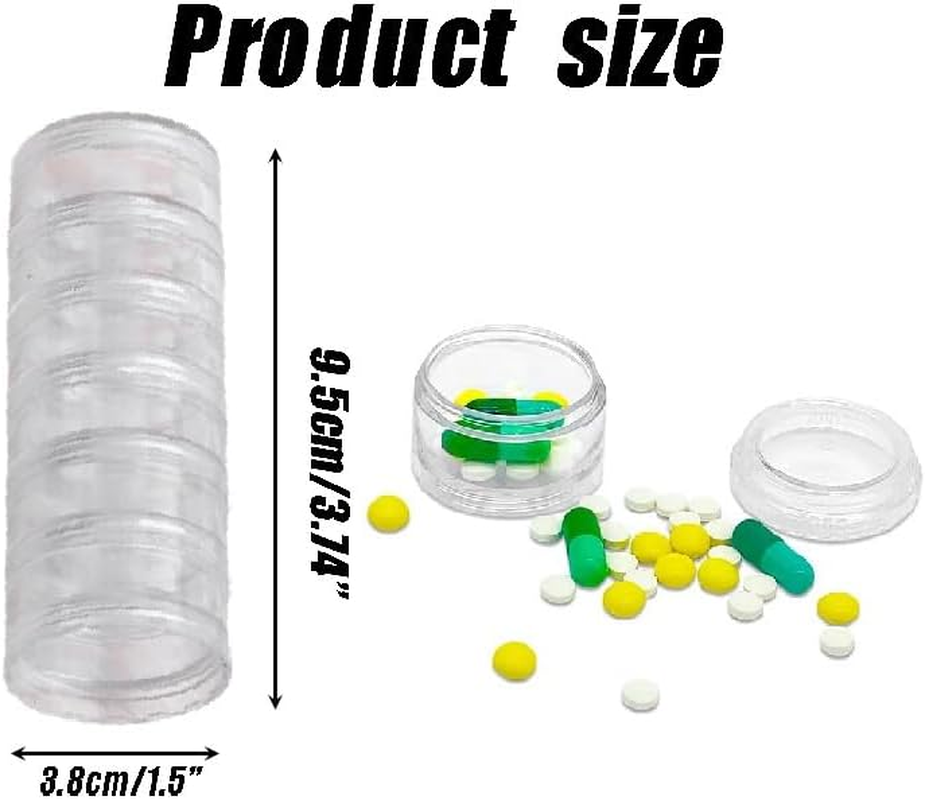 Wzenclave 36Pcs Transparent Stackable Jars round Plastic Container with Clear Lid Jewelry Bead Storage Containers Small Travel Sample Jar for Seed Beads Diamond Drills and Other Jewelry Components image number 3