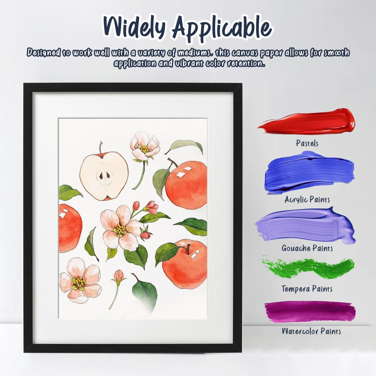 Kisangel 55Sheets Oil Painting Paper Pack Various Thick and Sturdy Artist Drawing Paper for Watercolor Acrylics and Pastels Loose for Easy Handling and Versatile Use image number 3