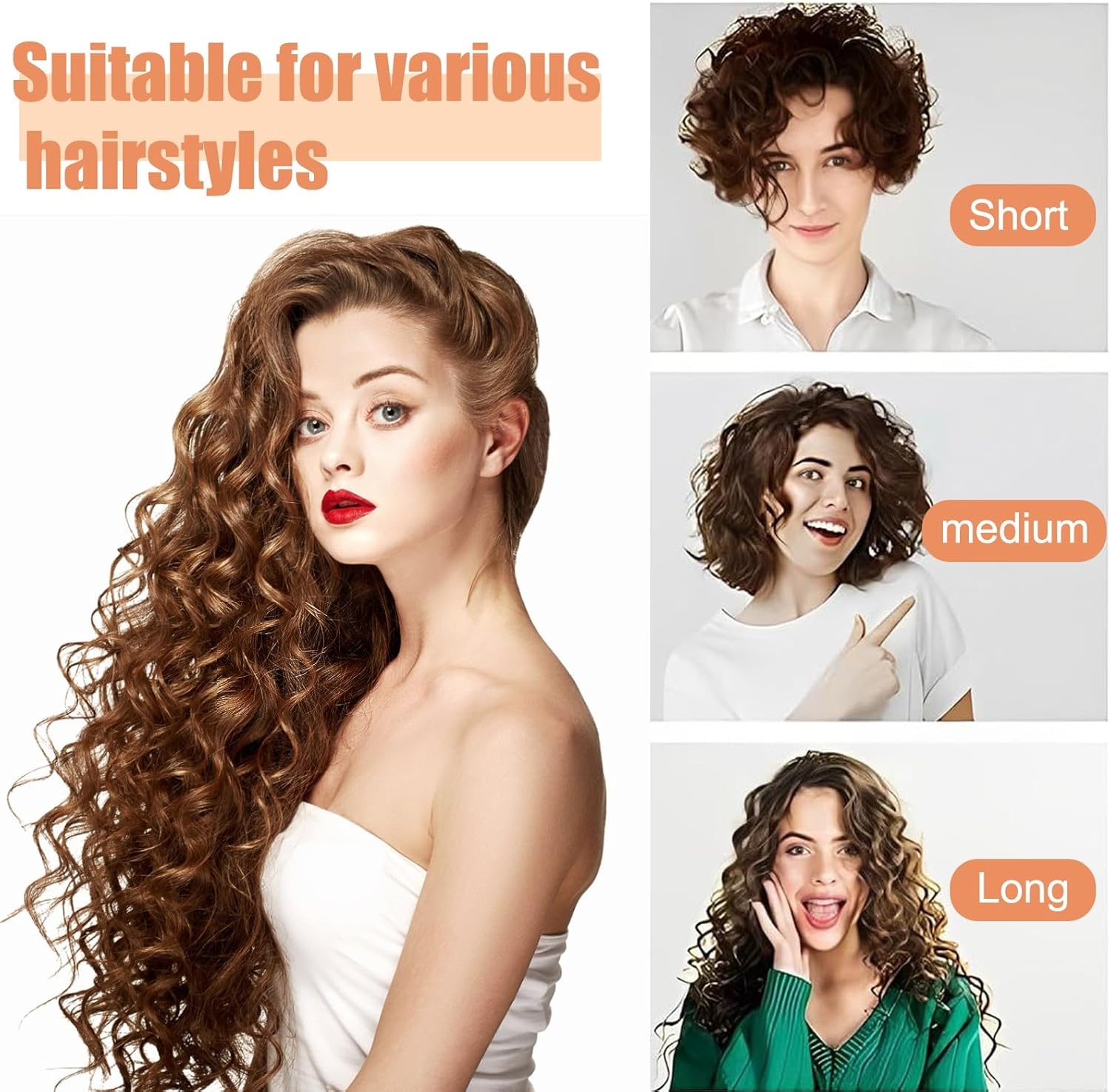 EUYKQNOI Pack of 37 Self-Adhesive Small Hair Rollers for Salon, Hairdressers, Rat, Tail, Comb, Curlers, Comes with a Steel Needle Tip Tail Comb, A, A image number 2