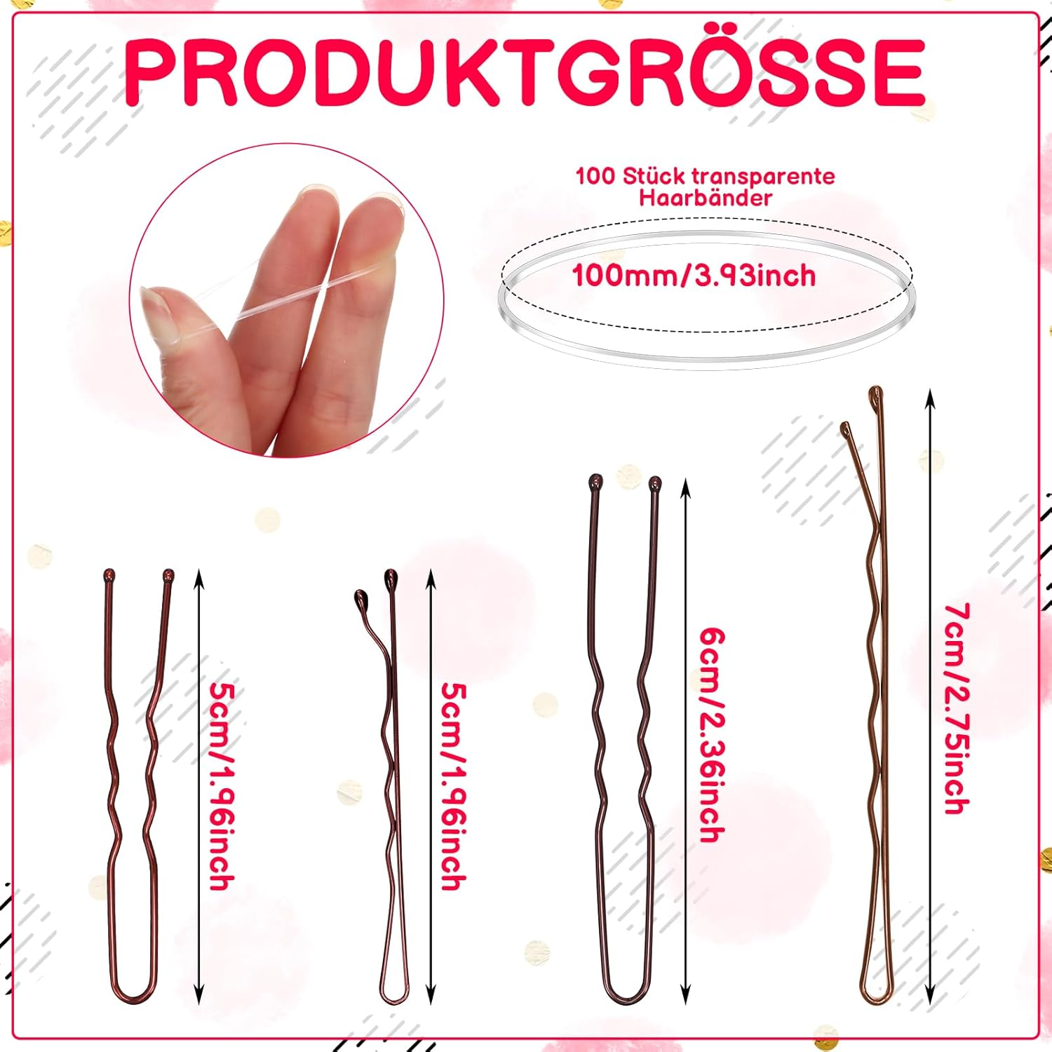 Dusaniyali 600 Piece Hair Pins Set, Metal Wavy Shape Hair Clips, Hairpin Black and Brown, U Hair Clips, Bun Pins, Hair Accessories with Storage Box image number 1