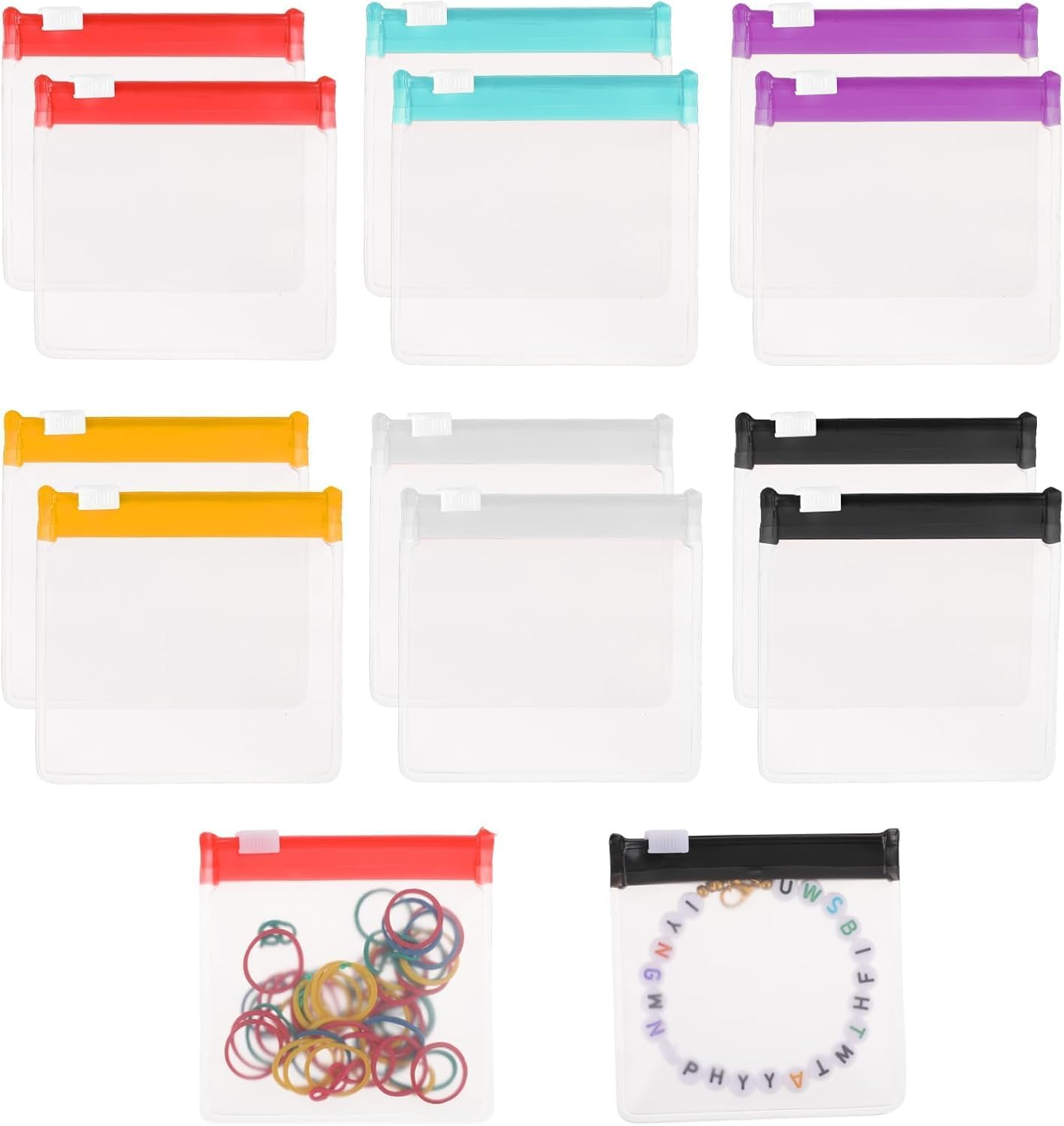 Self-Sealing Zippered Pill Pouch Bags, 12Pcs Translucent Self Sealing Medicine Bags, Translucent Self Sealing Plastic Pill Pouch, Travel Medicine Pouches with Slide Lock for Pills and Small Items