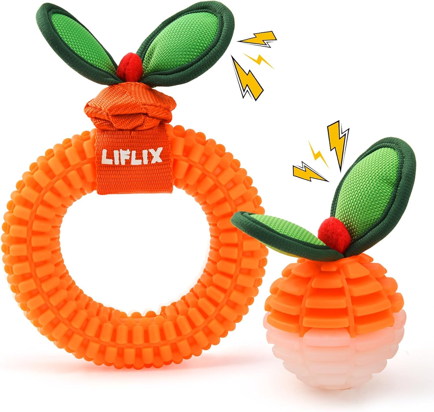 2 Pack Durable Dog Teeth Cleaning Toys, Bite and Brush Dog Toys for Puppy Teething, TPU Dental Chew Toys for Small and Medium Breeds image number 3