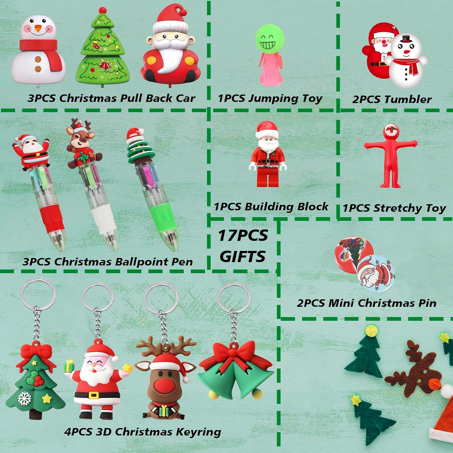 15 Packs Christmas Crackers, Make Your Own Christmas Crackers Kit, DIY Christmas Crackers Bulk, Christmas Party Cracker Candy Paper Boxes Novelty Decorations with Hats Riddle Cards Prize, No Snap image number 5