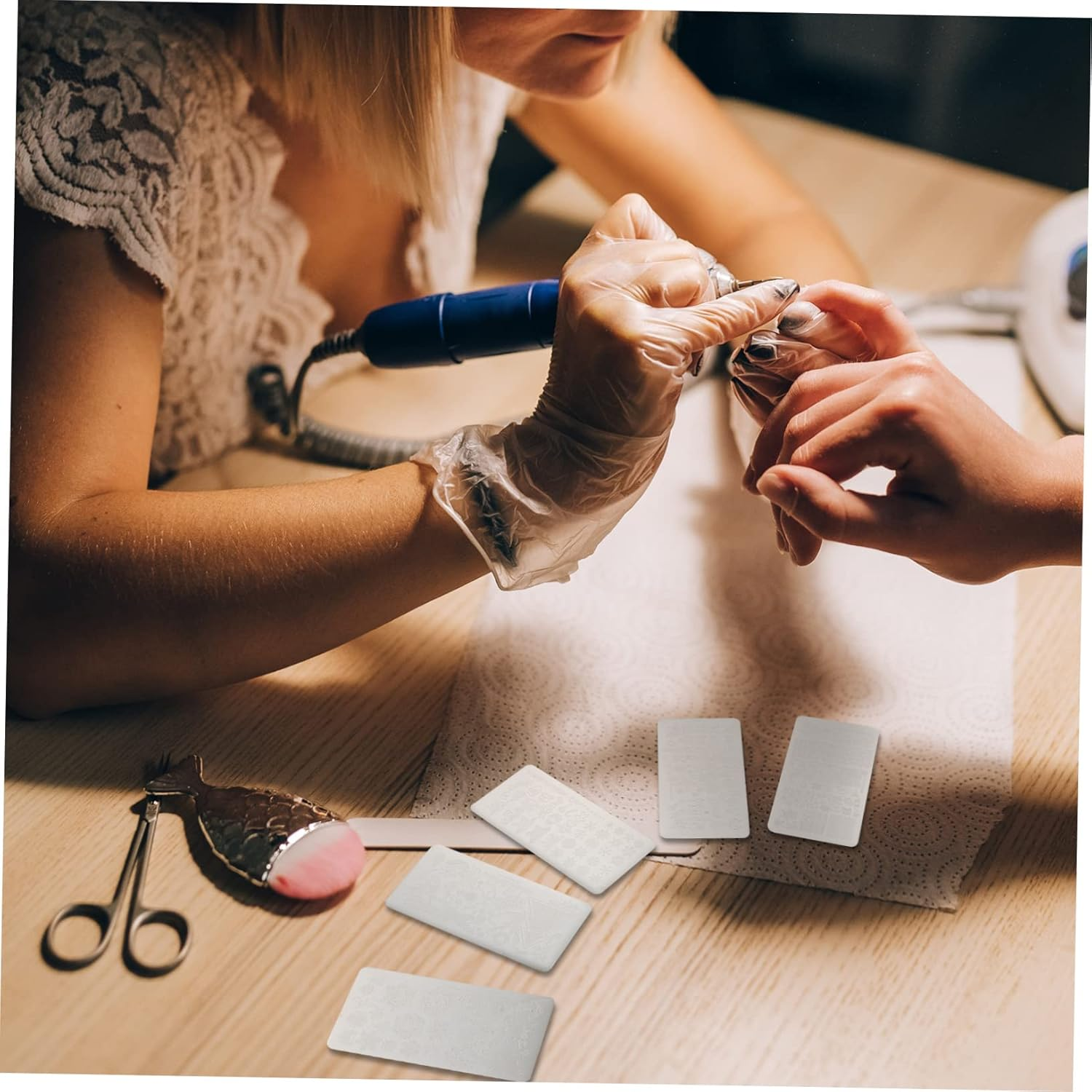 MUCKLILY 5Pcs Christmas Nail DIY Stamping Molds Durable Manicure Printing Plates Compact for Unique Holiday Nail Art Designs Women image number 6