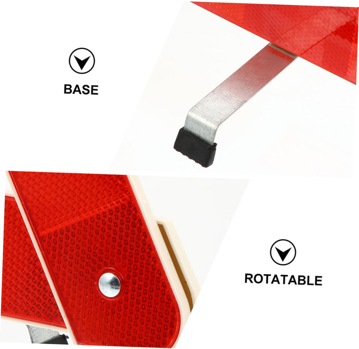 3Pcs Reflective Triangle Warning Signs Foldable Emergency Roadside Safety Kit for Vehicles and Trucks 302 Small Box image number 4