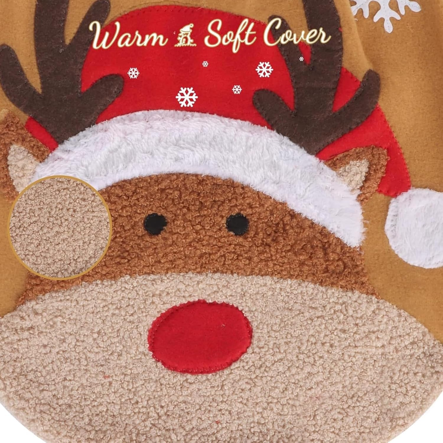 1 Set Christmas Toilet Set, Elk Toilet Cushion, Holiday Bathroom Decorations for Toilet Lid & Floor, Festive Xmas Bathroom Decoration Accessories image number 6