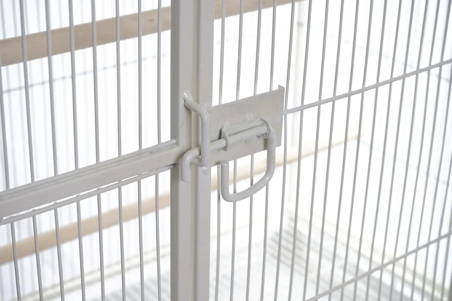 YES4PETS 140Cm White Bird Cage Parrot Aviary Pet Stand-Alone Budgie Perch Castor Wheels image number 4