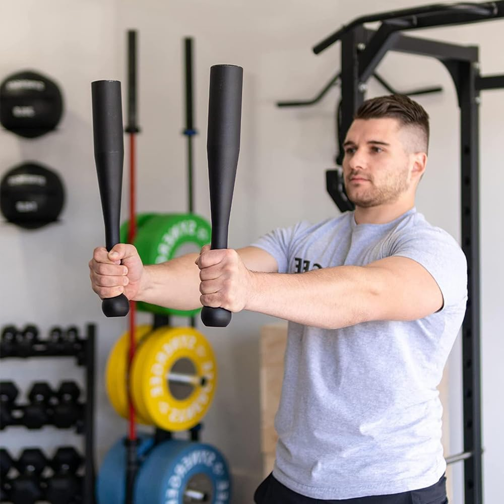 Ranqisys Steel Indian Club Bell &ndash; Heavy Duty Unbreakable Power Club for Strength Training, Cardio, Rehabilitation & Grip &ndash; Weighted Steel Mace for Full Body Workout, Muscle Building & Fitness Training image number 4