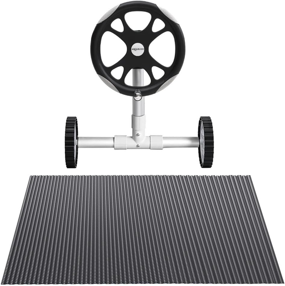 Aquabuddy Pool Cover 600 Micron Solar Heat Blanket 9.5X5M W/ 5.55M Roller Black image number 6