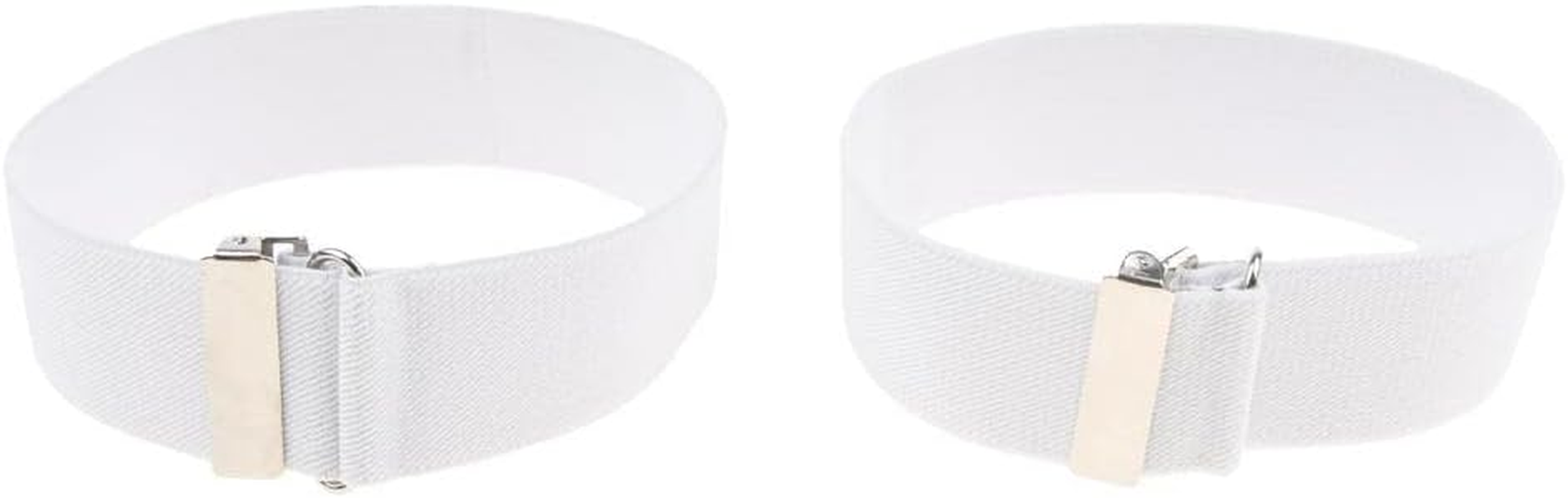 Dolity Adjustable Elastic Shirt Sleeves Garter Holder Sock Stocking Garter for Men - White, as Described image number 5