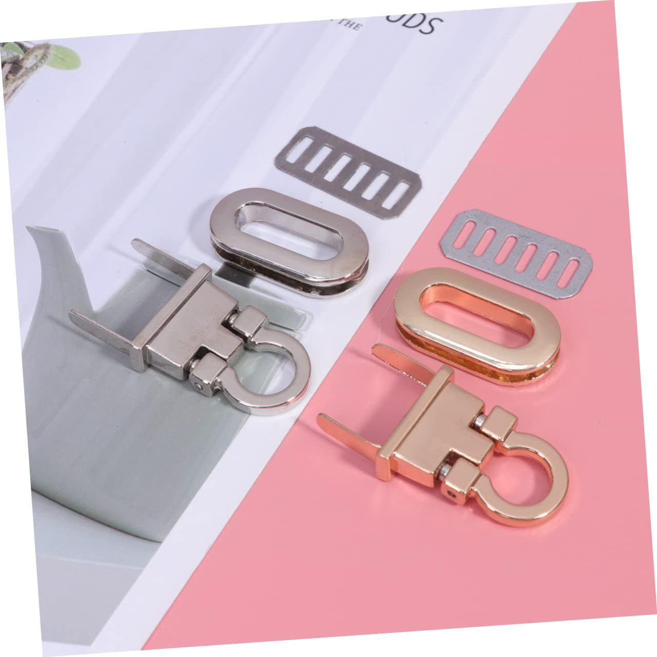 ARTIBETTER 4Pcs Replacement Handbag Locks Bag Lock Clutch Metal for Bags Suitcases Fashion Accessory