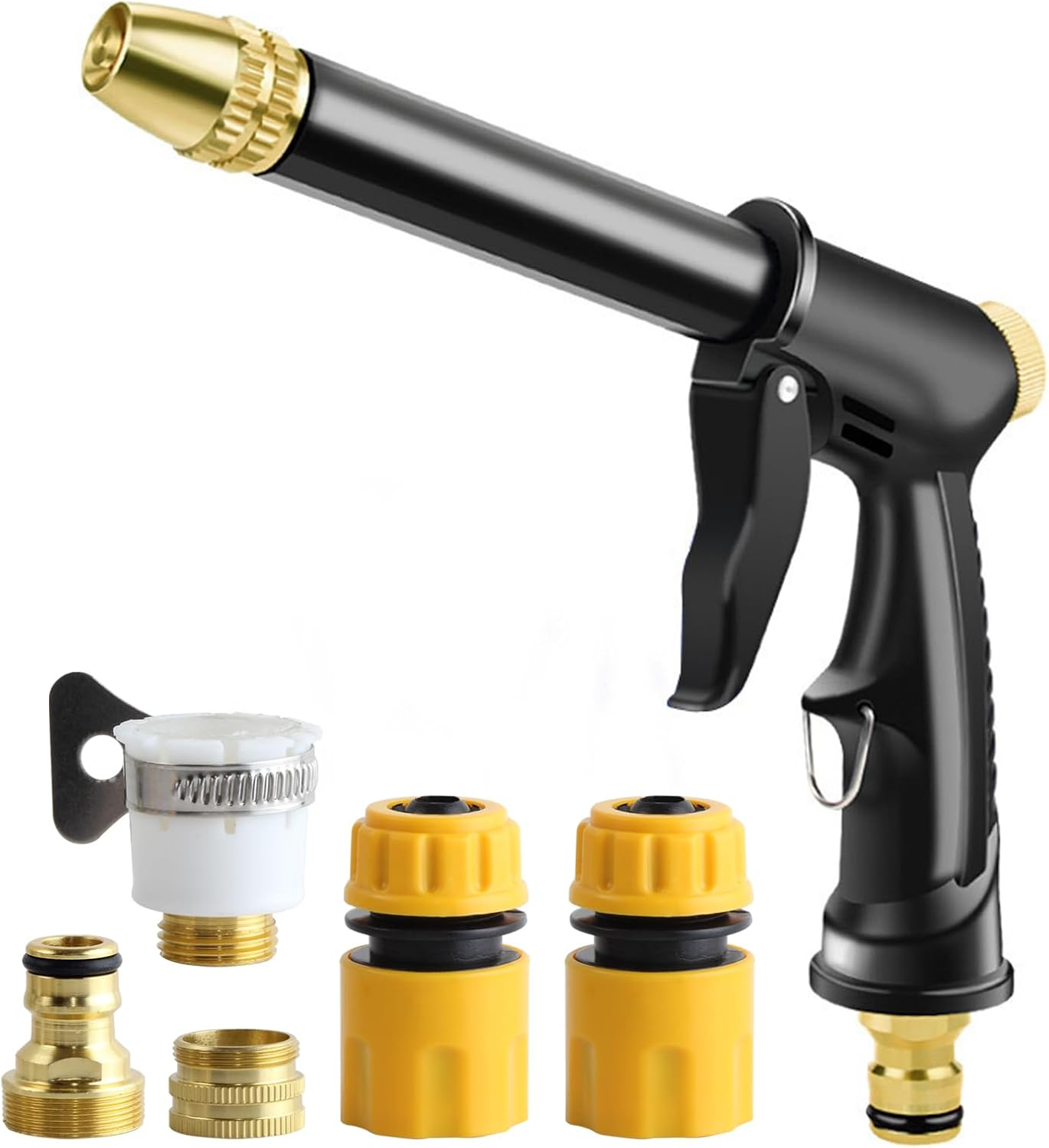 KEWAYO Adjustable High Pressure Washer Gun Patterns Car Wash Machine Garden Watering Hose Nozzle Sprinkler Universal Car Washing Kit image number 2