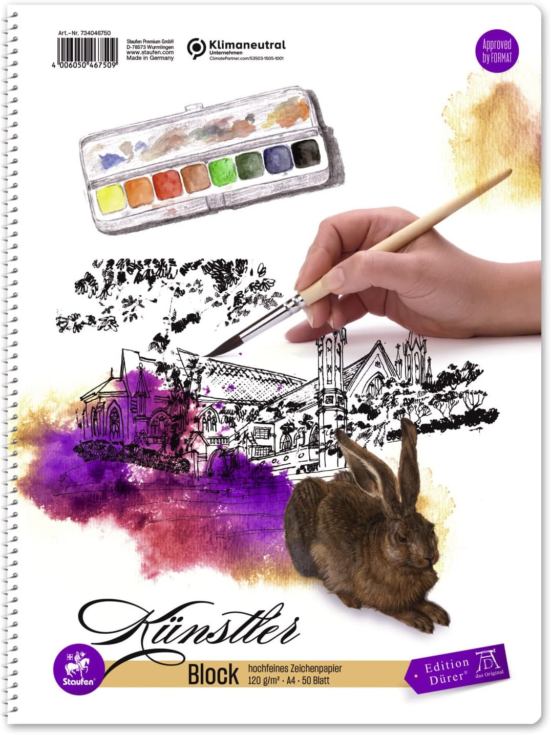 Staufen A4 Artist Set with 1 Drawing Pad, Artist Pad and Coloured Paper Pad image number 4