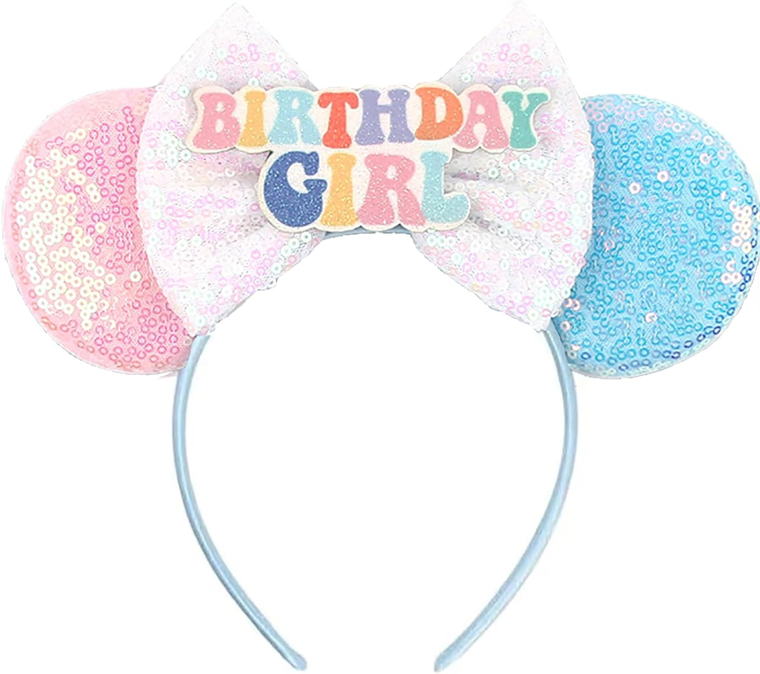 Mouse Ears Bow Headbands (Metalic Purple, Medium)