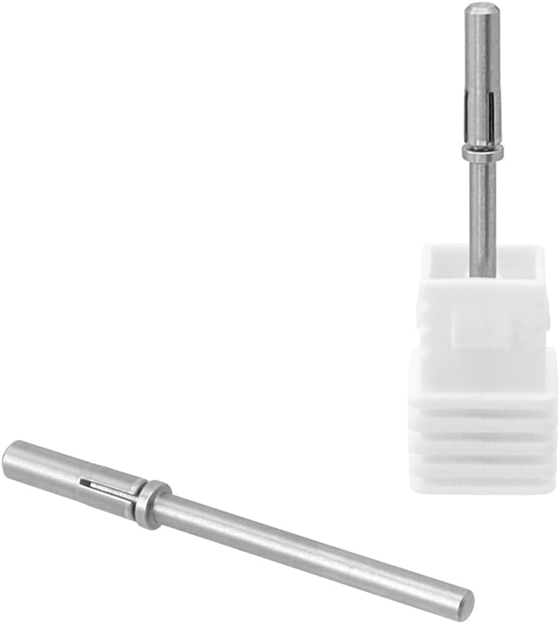 Yakamoz 2Pcs Small Nail Sanding Bands Mandrel, 3.1Mm Dia Mandrel Cuticle Bit Stainless Steel Professional Sanding Bits for Electric Drill Nail File Machine & Acrylic Nails Manicure Nail Art DIY Used image number 3