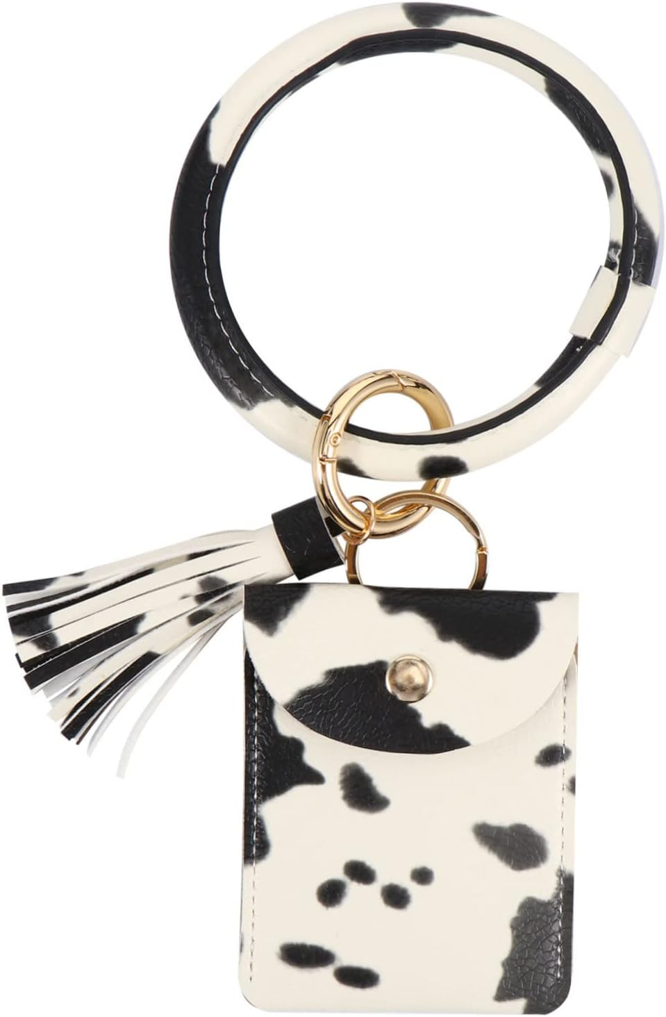 WOFASHPURET Keychain Bangle Purse Multifunctional Storage Bag Easy to Use Key Ring Purse Pattern image number 5