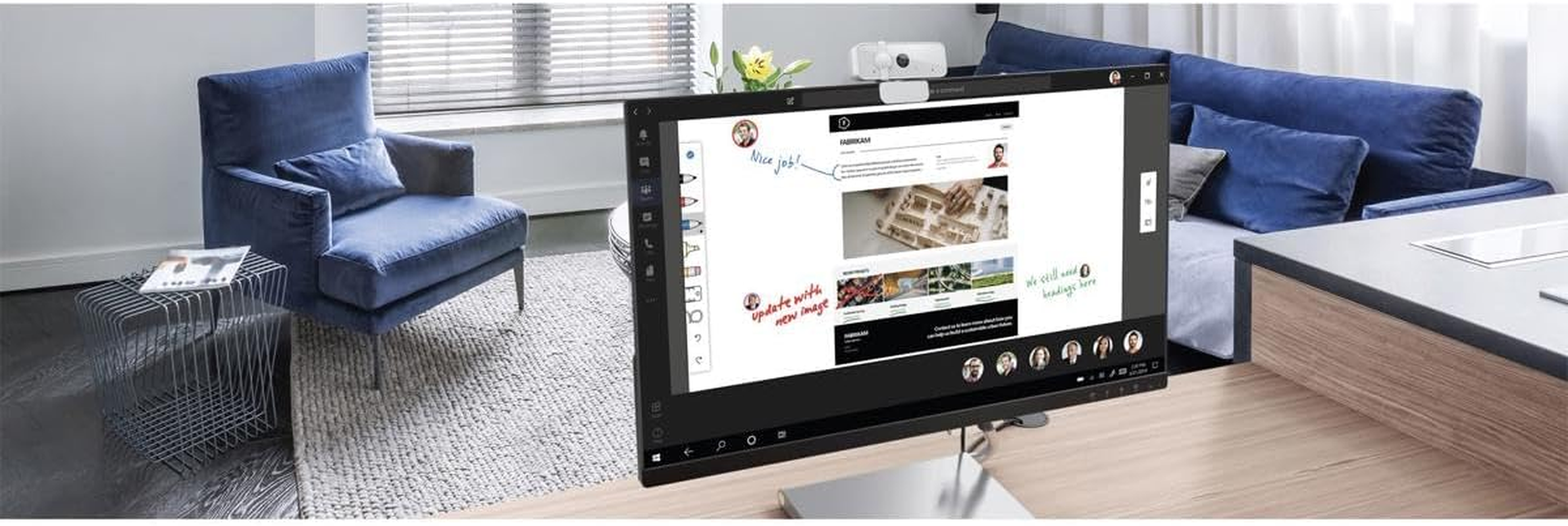 Lenovo HD 1080P Webcam (300 FHD) - Monitor Camera with 95&deg; Wide Angle, 360&deg; Rotation Pan & Tilt, Dual Microphones &ndash; Attachable Desktop Cam with Privacy Shutter for Remote Work, Streaming & Gaming image number 4