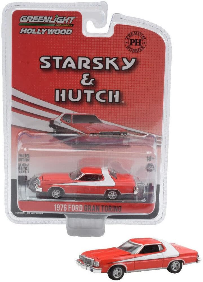 Greenlight X Premium Hobbies Starsky & Hutch 1976 Ford Grand Torino - No Siren 1:64 Scale Diecast Car 51455 image number 5