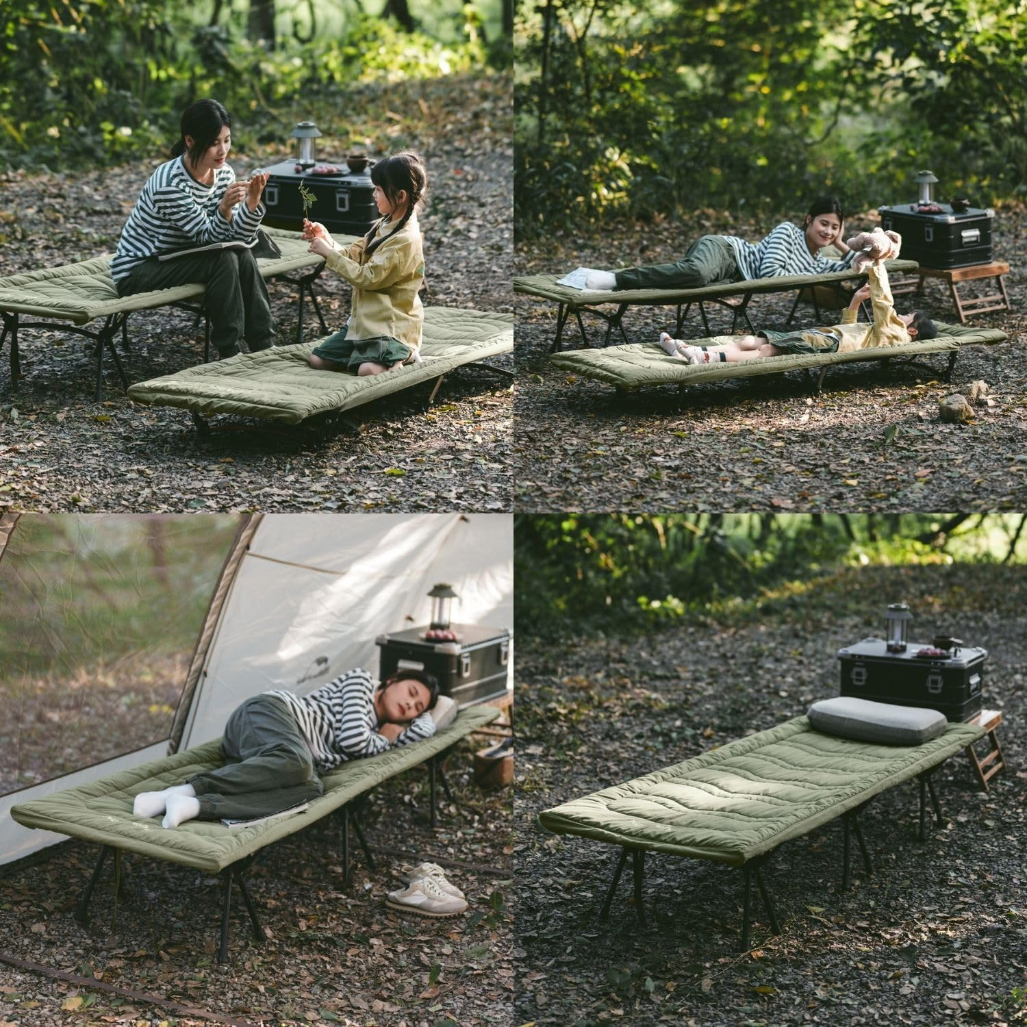 Windhike Naturehike Cot Mattress Pad, Sleeping Cot Pads, Comfortable Lightweight Cot Mat, Cotton Soft Warm Thick Camping Cot Pad, for Outdoor & Hiking, Snap Fasteners on the Bottom, with Storage Bag image number 1