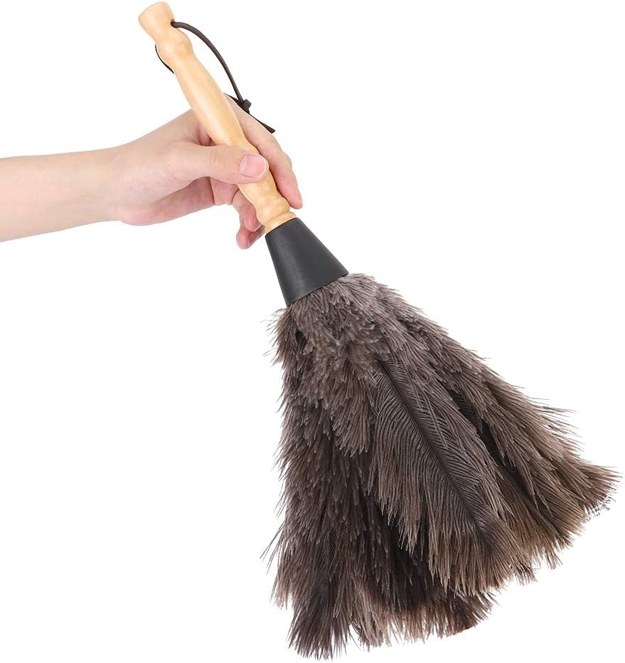 Ostrich Feather Duster, Multipurpose Cleaning Supplies Reusable Car Duster Interior Exterior Cleaner Washable for Cleaning Supplies Keyboard Home Office image number 3