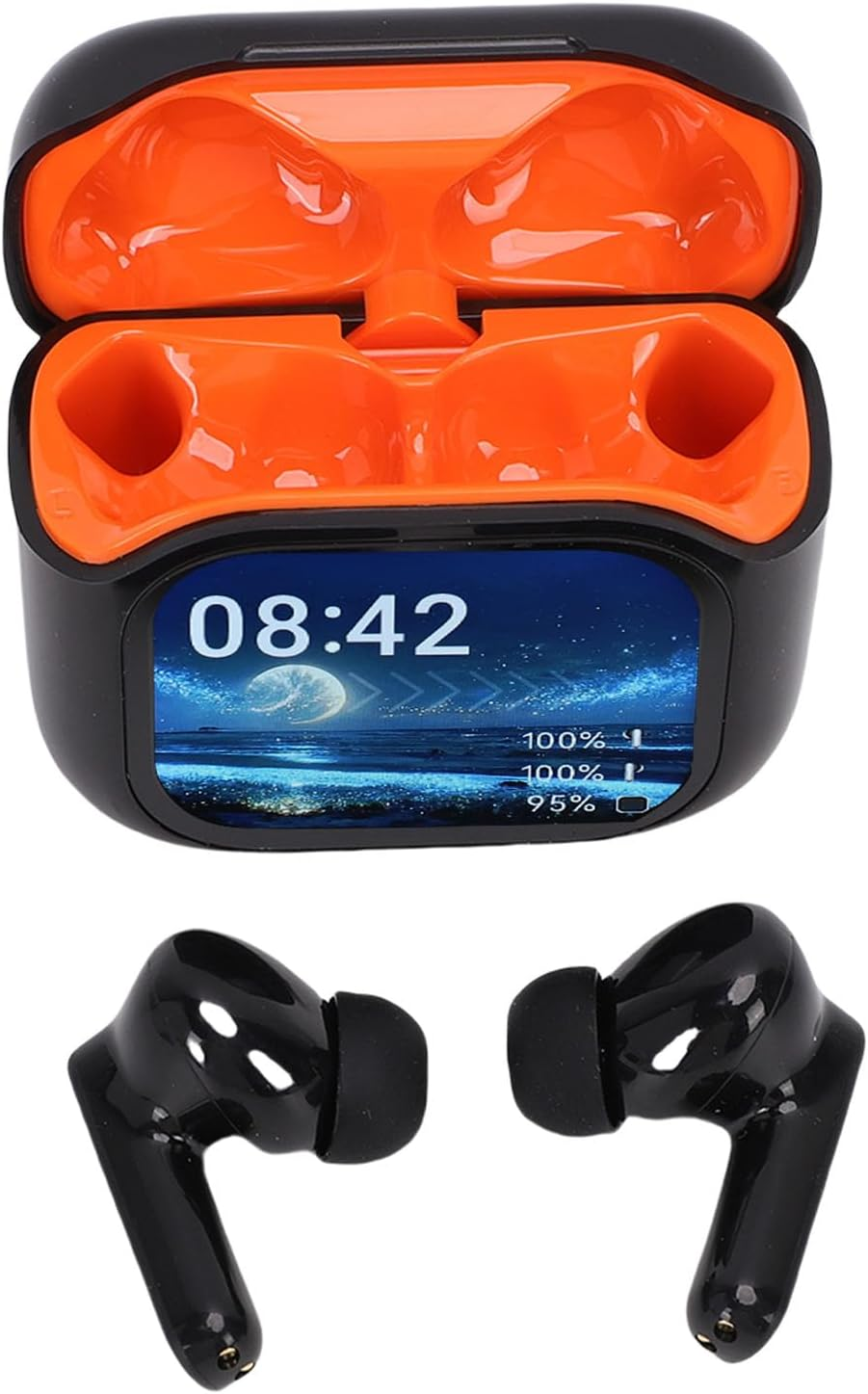 Sharainn AI Translation Earbuds Advanced Real Time LCD Touch 5.4 Translator Headphones for Travel, 164 Languages, Black image number 5