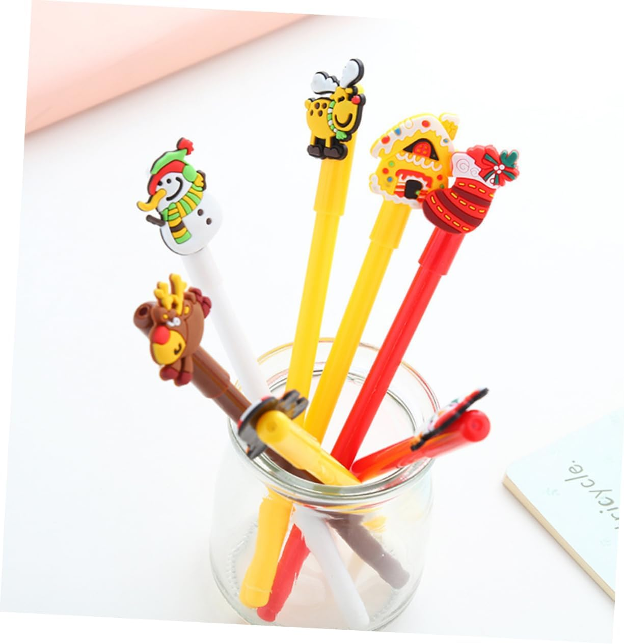 NUOBESTY 84Pcs Christmas Themed Rollerball Pen Cartoon Gel Pen Stationery for Boys and Girls image number 2