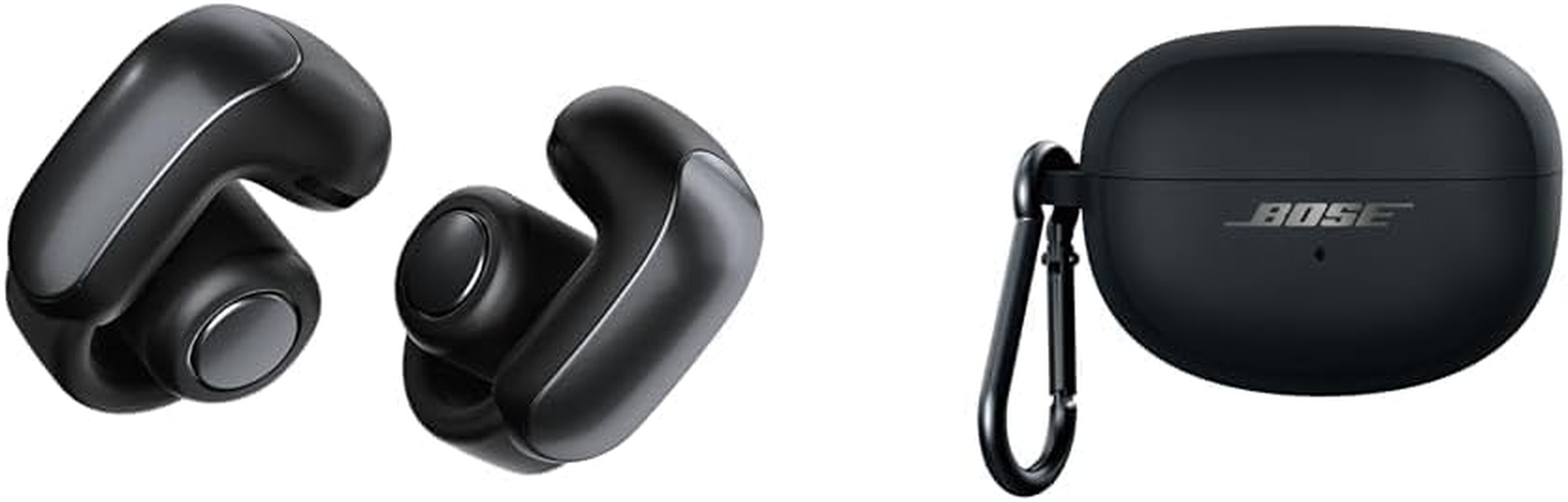 Bose Ultra Open Earbuds (Black) with Bose Silicone Case Cover (Black)