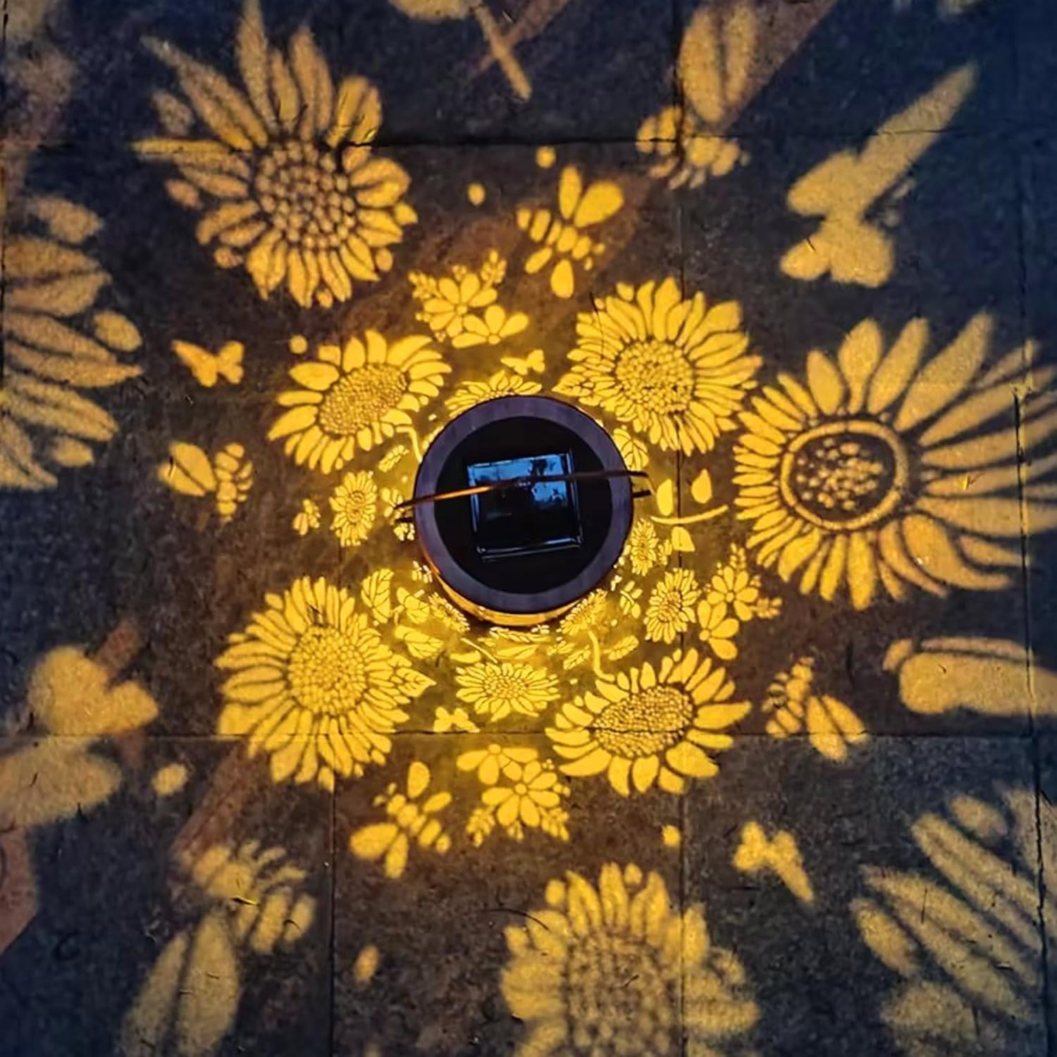 ZHJLIXU Solar Lanterns Outdoor,Waterproof LED Solar Light for Garden Outside,Hanging Sunflower Solar Lights Lable Lamps Garden Decoration Backyard Lighting Gift image number 1