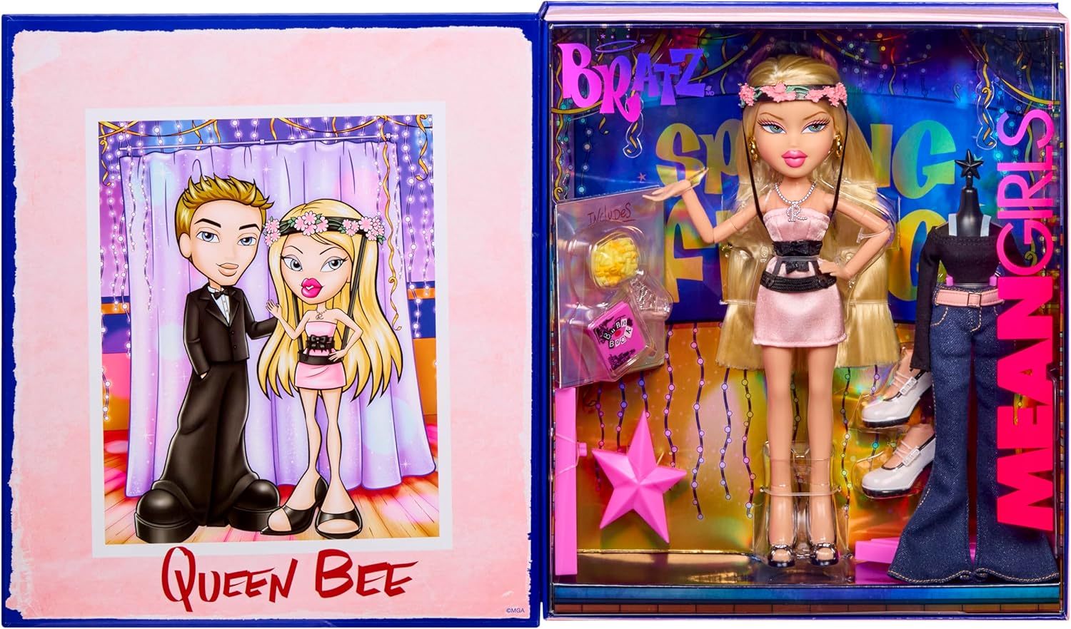 Bratz X Mean Girls Spring Fling Doll Regina &ndash; Collectable Fashion Doll with 2 Outfits, Pink Satin Dress, and Movie-Inspired Accessories image number 1