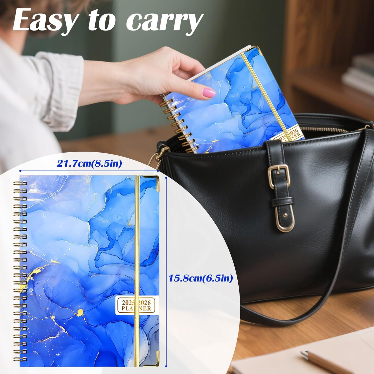 Academic Diary Planner 2025-2026, JUL 2025-JUN 2026 Weekly and Monthly Planner, A5 Daily with Twin-Wire Binding, Back Pocket, Premium Paper, 6.5X8.5In (A06, A06) image number 6