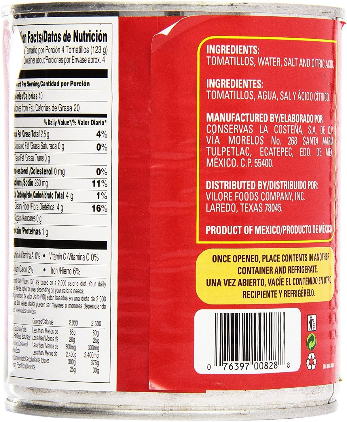 La Costena Green Tomatillo, 794 G