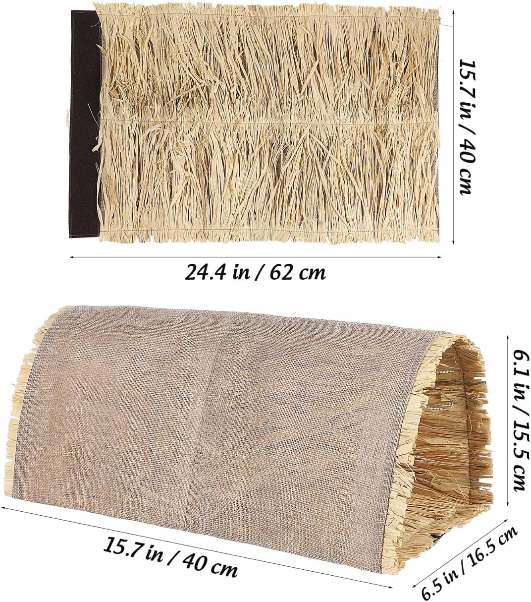 Durable Rabbit Grass Nest Pet Sleeping Lounge Bed, Spacious Tunnel for Small Pets, Light Brown, 15 X 7.5 X 6.3 Inches image number 5