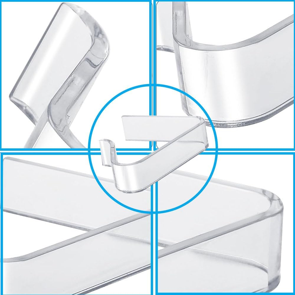 24 PCS Transparent Acrylic Tablecloth Clips, Clips for Outdoor Tables Table Cloth Holder Clips for Christmas Home Wedding Party Indoor Outdoor Camping image number 4