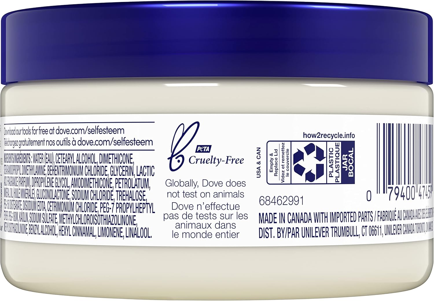 Dove Hair Mask - Strengthening Hair Mask for Damaged Hair and Hair Breakage, Minerals + White Clay, 4 Oz, 4 Count image number 1