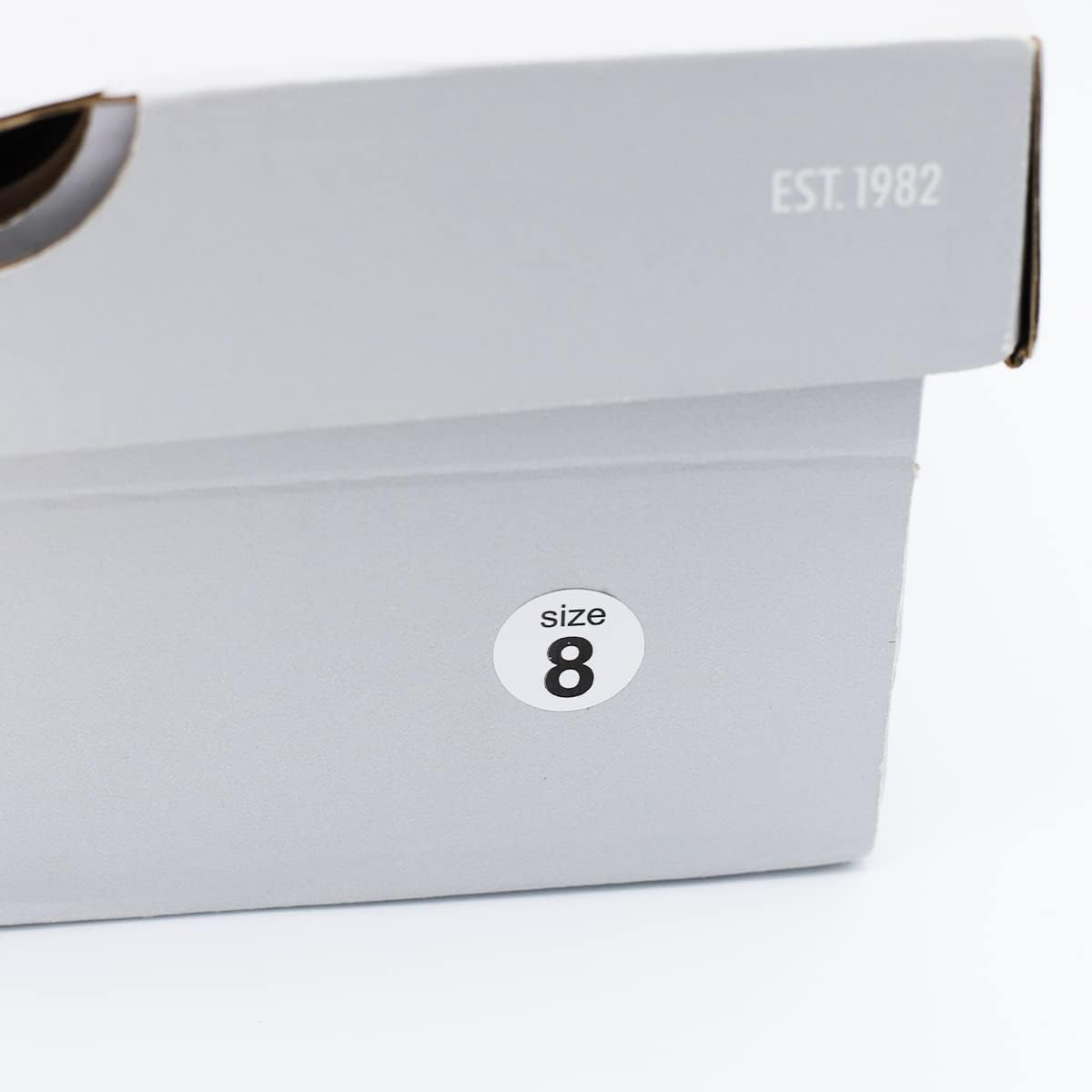 Shoe Size 8 White Stickers for Retail Clothing 0.75 Inch 500 Total Adhesive Labels