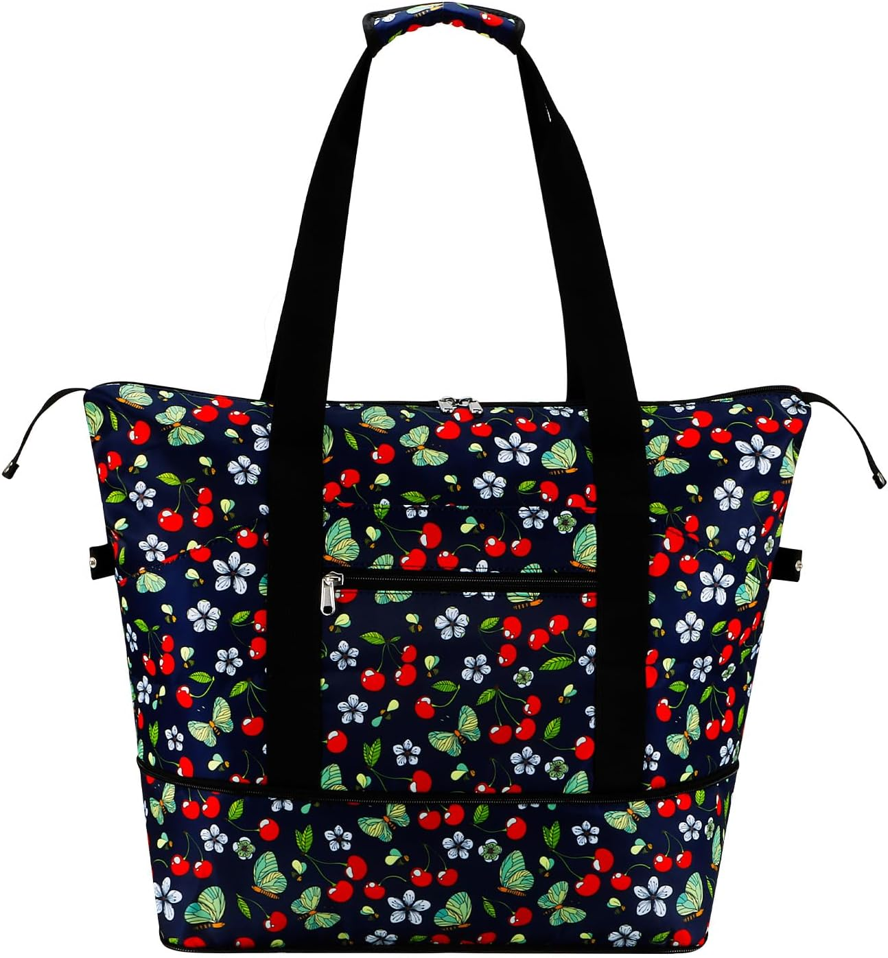 HAWEE Expandable Duffel Bag for Women with Trolley Sleeve/Wet Pocket Weekender Travel Tote Large Carry on Overnight Luggage