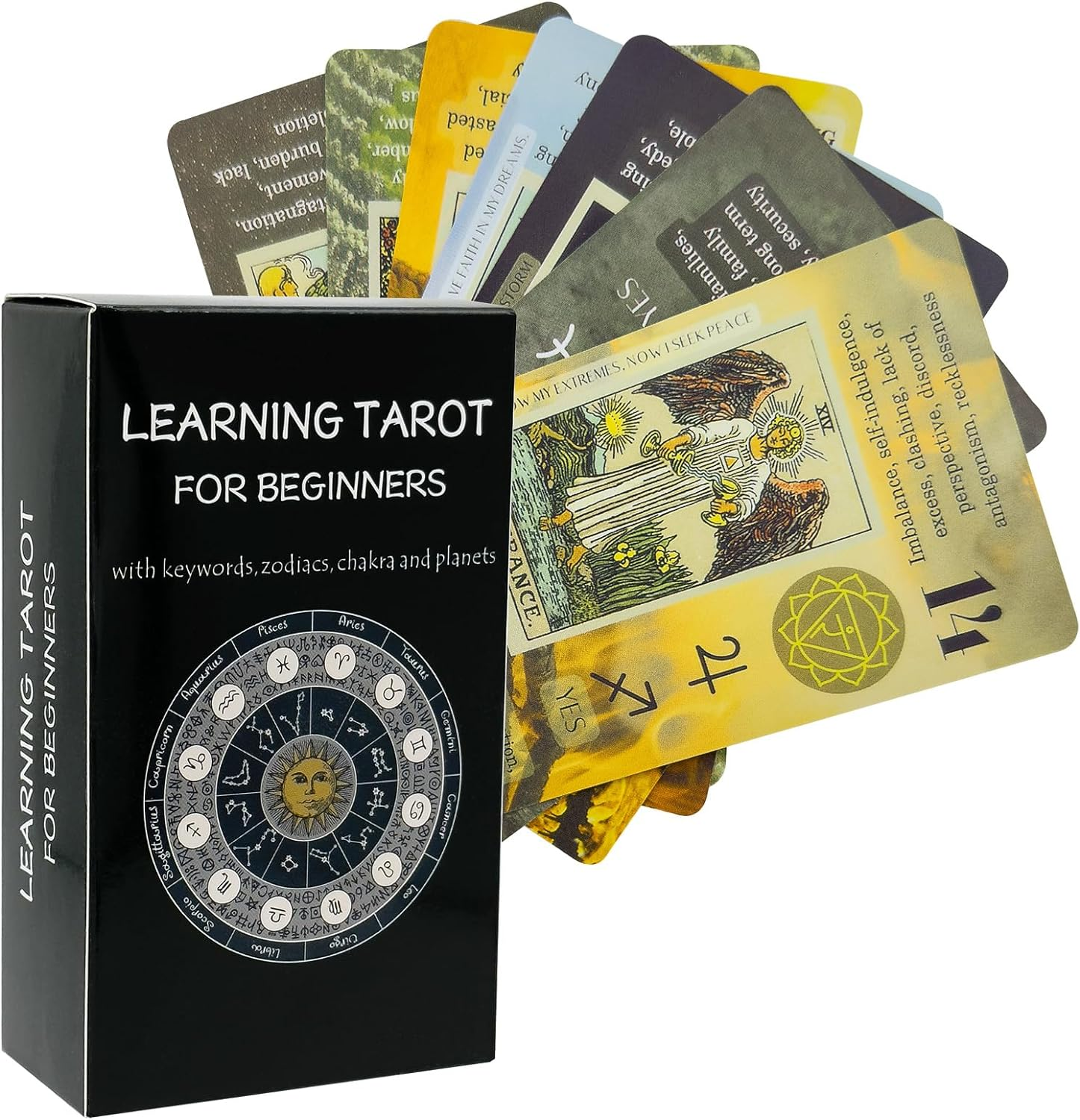 Tarot Cards Deck with Guidebook - 78 Tarot Cards Deck, Fortune Telling Game for Beginners & Expert Readers image number 2