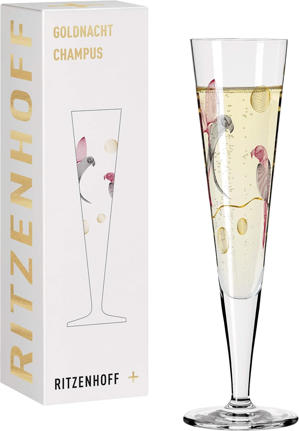 RITZENHOFF Goldnacht No. 16 1071016 Champagne Glass 200 Ml Elegant Designer Piece with Real Gold Made in Germany image number 4