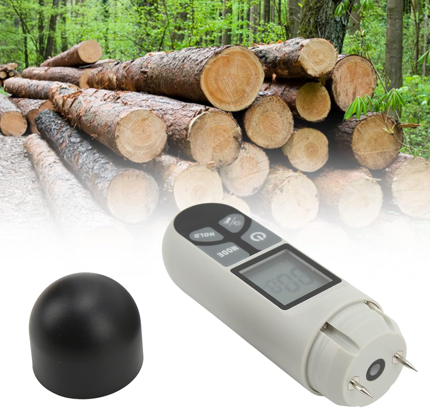 Wood Moisture Meter LCD Screen High Accuracy Easy Operation Durable Data Retention Auto off Firewood Moisture Meter