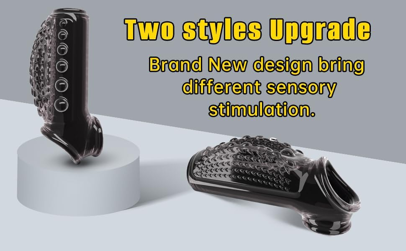 Penis Sleeve Sex Toy Cock Enlarger Condom Sheath Delay Ejaculation Toys,Sex Toys for Men,Cock Extender Sheath Men Cock Condom Male image number 5