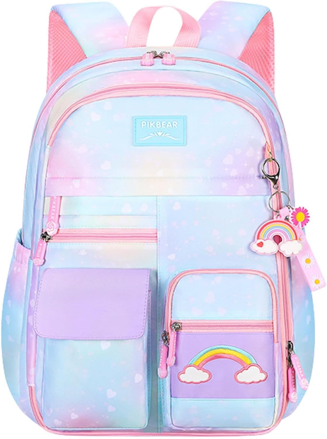 Rainbow Backpack,Rainbow School Bookbags | Laptop Bookbag, Water Resistant Cute Large Capacity Computer School Bag for Girls Teens Students