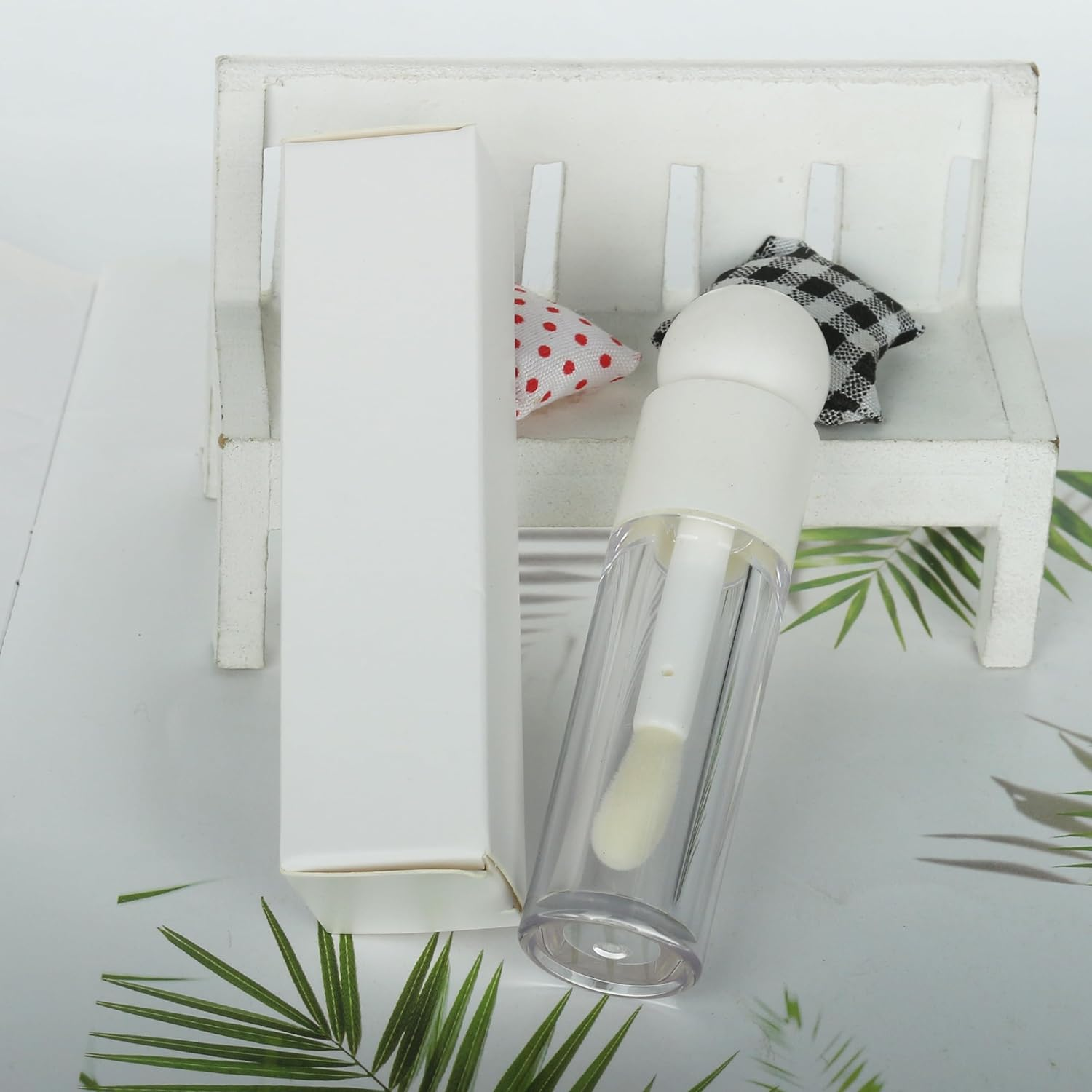 COSIDEA 50Pcs 25 * 25 * 95Mm Lip Gloss Craft Matte White Paper Box Small Packing Boxes 350Gms for DIY Cosmetics