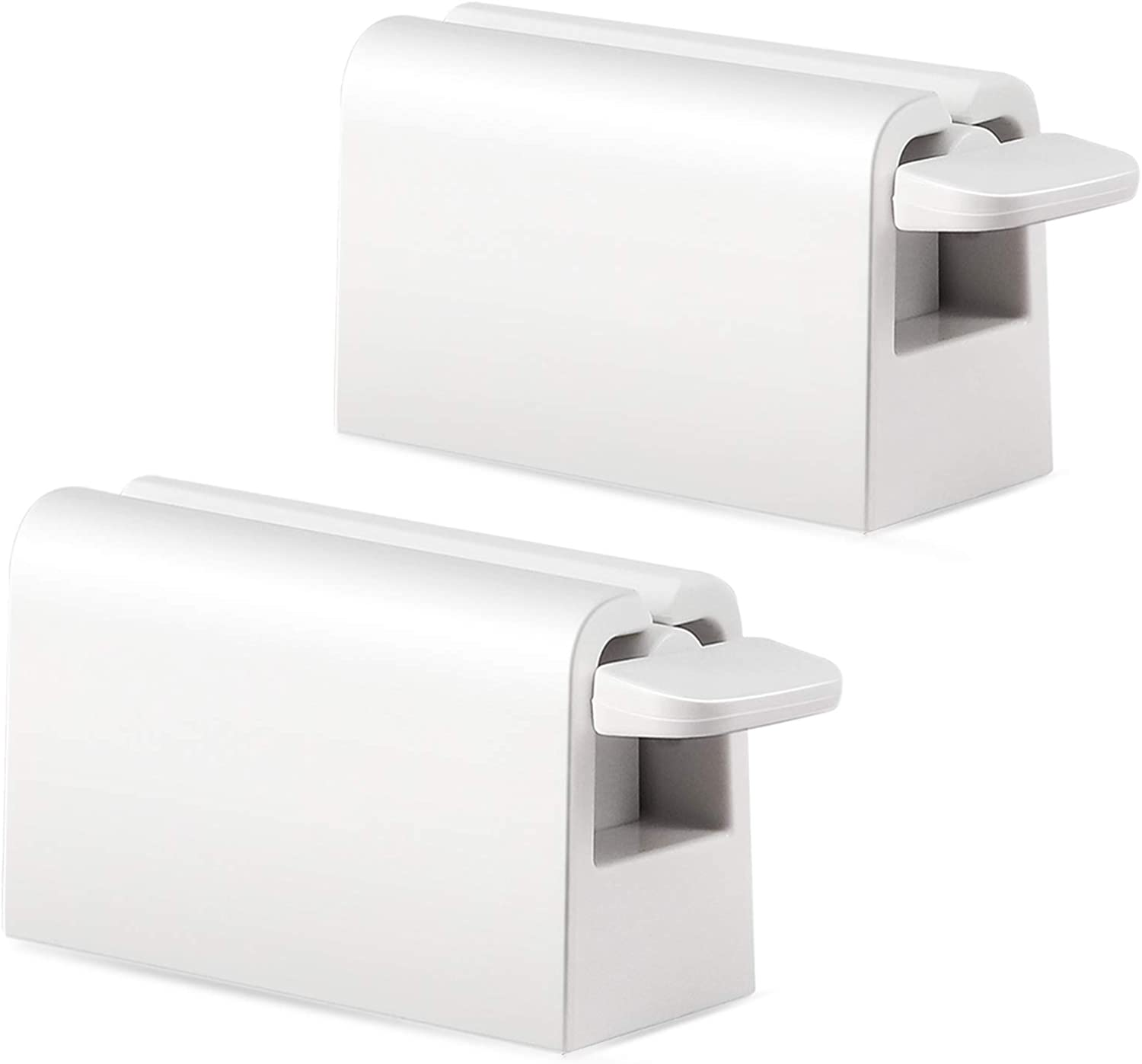 BEZOX Set of 2 Minimalist Toothpaste Tube Roller Squeezers, ABS Plastic, Eco-Friendly Manual Toothpaste Squeeze Dispenser - White image number 6