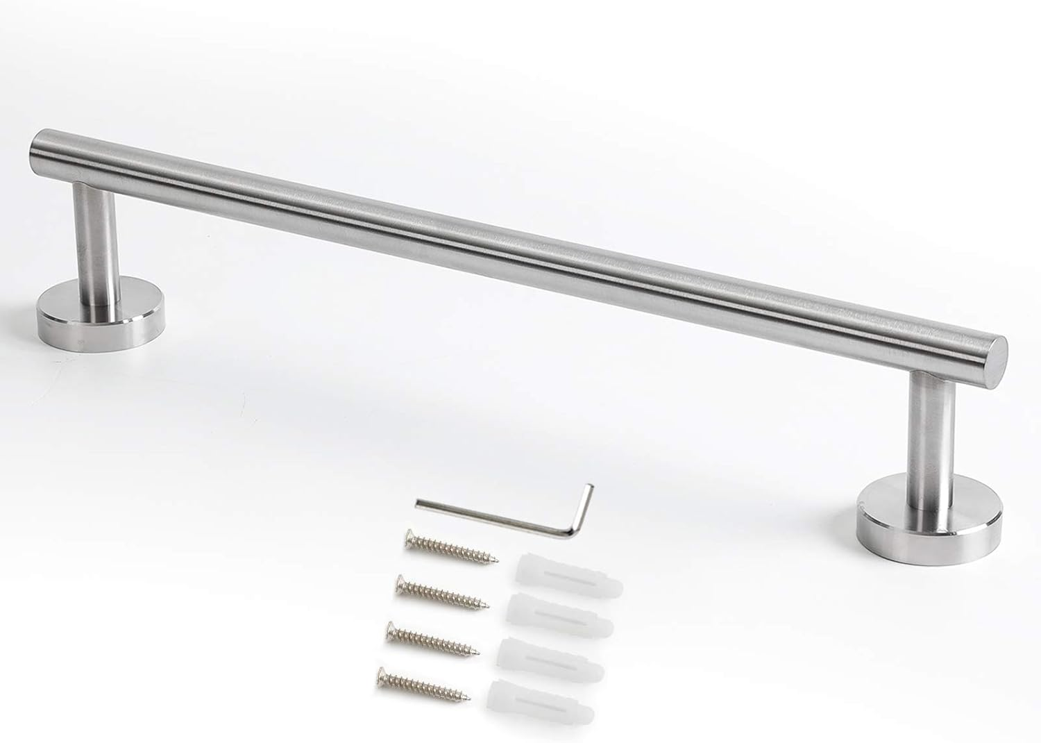 Hxcomet 16Inch Towel Rail Wall Mounted, Towel Stands, Towel Holder Screw Mounting Small Towel Rail for Bathroom and Kitchen SUS 304 Stainless Steel Brushed Finish,Silver/40Cm image number 1