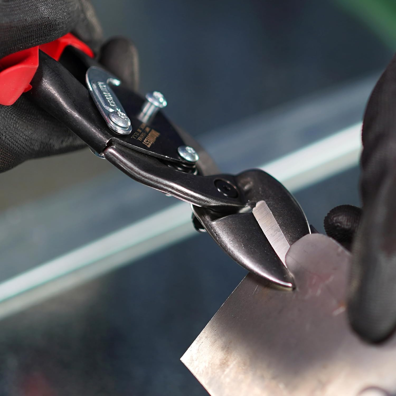 MIDWEST Aviation Snip - Left Cut Offset Stainless Steel Cutting Shears with Forged Blade & KUSH'N-POWER Comfort Grips - MWT-SS6510L image number 6